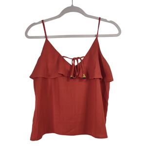 One Clothing Rust Orange Blouse, Size Medium